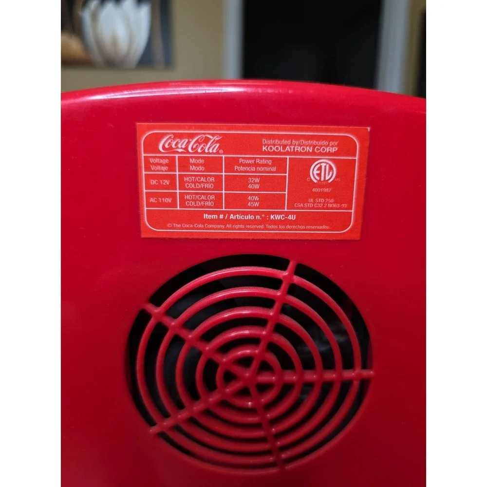 Coca-Cola Mini Fridge, 6 Can Mini Fridge, Cooler & Heater, Personal Retro Fridge